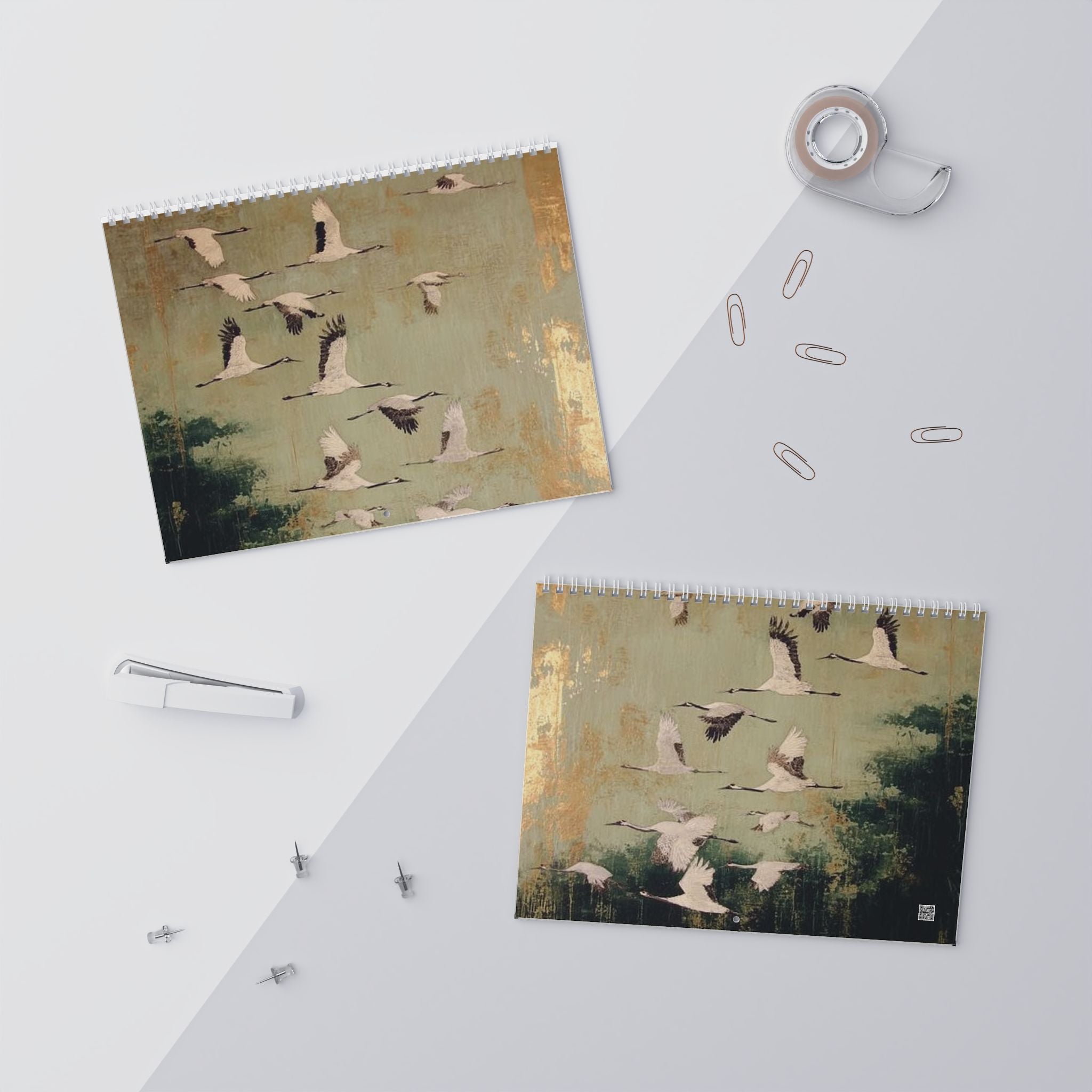 Cherry Blossom Temple Wall Calendar | Scenic Monthly Calendar 12-Month
